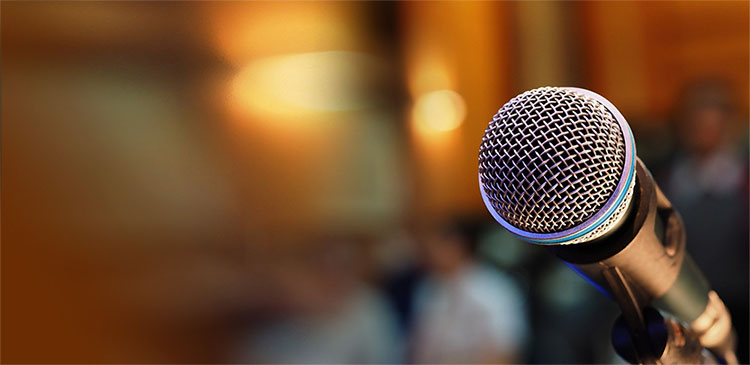 microphone with background